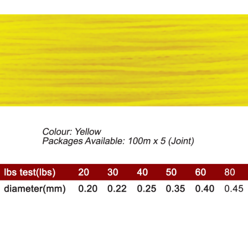 AJIKING YELLOW FIN SUPER BRAID (100M)
