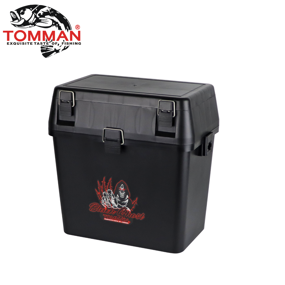 black acrylic tackle box Tomman Black Ghost Tackle Box