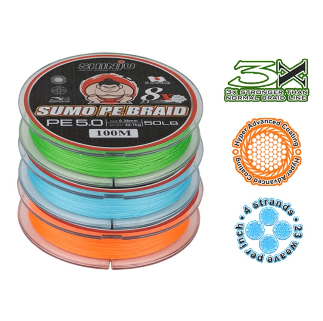 Sumo PE Braid 8X (100m-250m) (15-60LB)