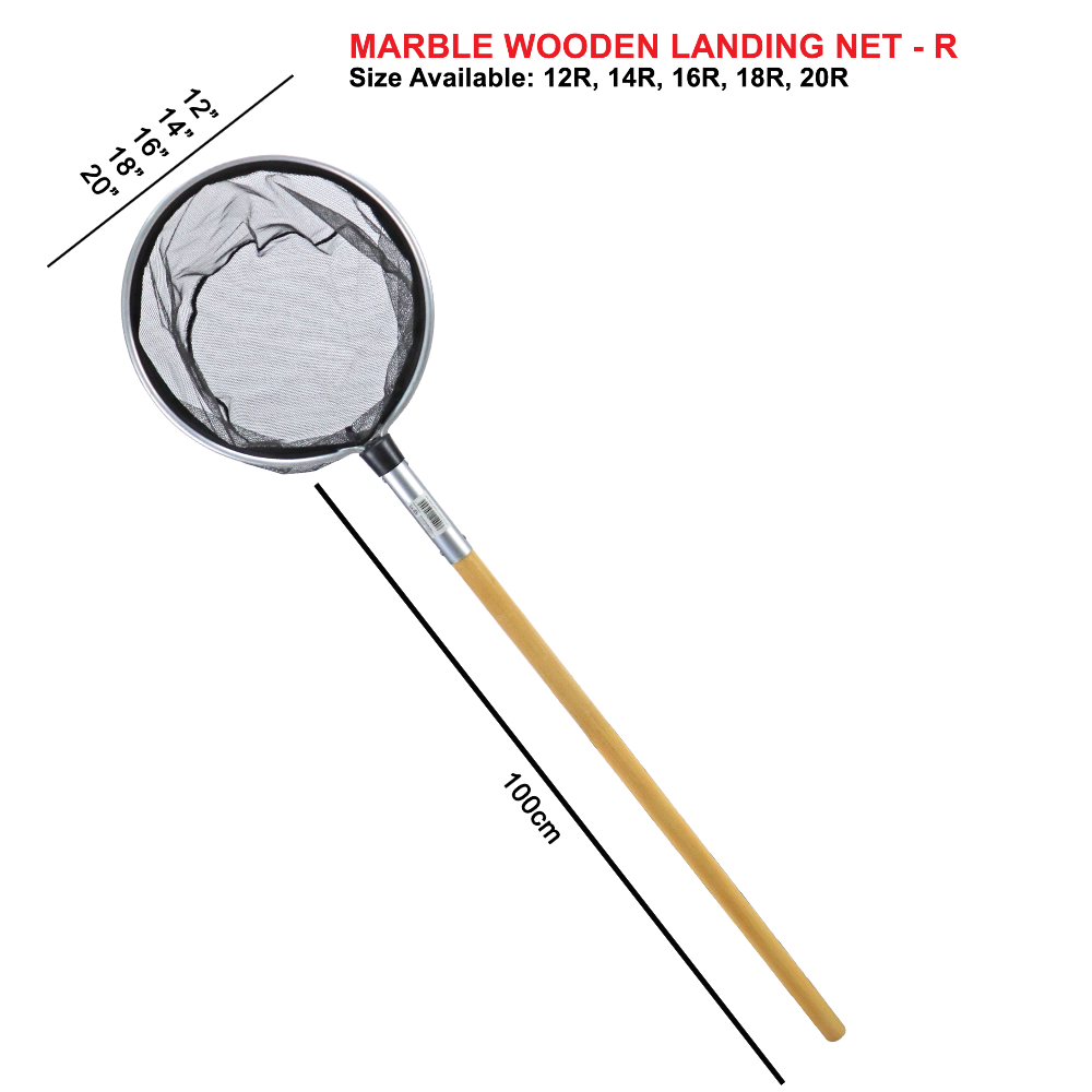 thumbnail image 2 of KUFA Sports Large Wooden Landing Net - 55 Inch Length With 16x24 Inch Hoop For Pontoon Fishing 2 of 11